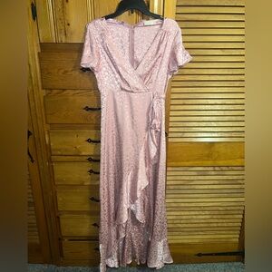 Altard State Light Pink Maxi Dress Flutter Sleeves